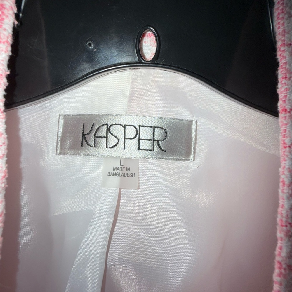 Kasper Pink and White Tweed Blazer - Picture 2 of 4